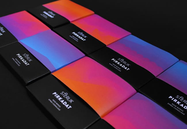 packaging chocolat degradé