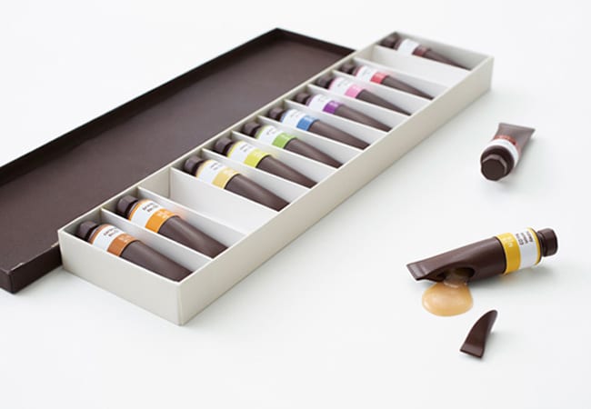 packaging chocolat peinture